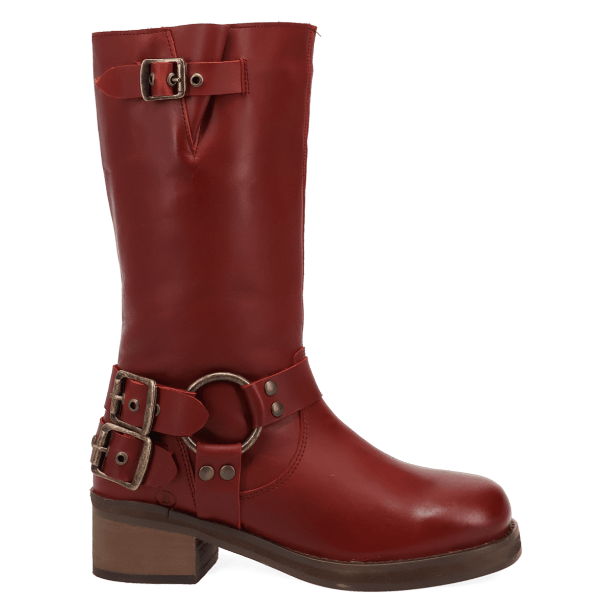 PRODUCT SHOT HARLEE LEATHER BOOT AT 90 DEGREE INSIDE ANGLE
