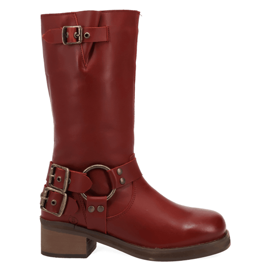 PRODUCT SHOT HARLEE LEATHER BOOT AT 90 DEGREE INSIDE ANGLE