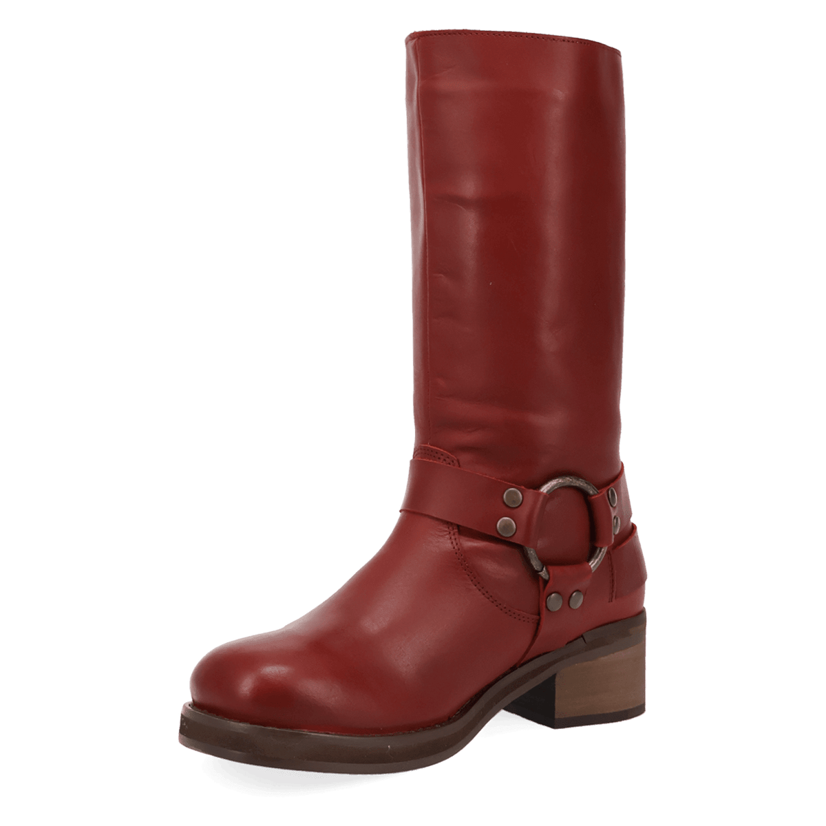 PRODUCT SHOT HARLEE LEATHER BOOT AT 225 DEGREE ANGLE