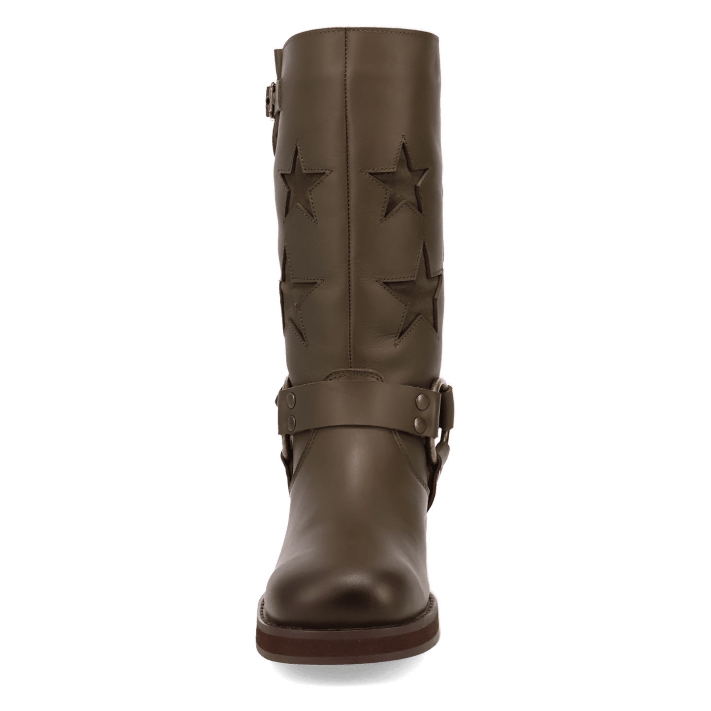 PRODUCT SHOT BLACKLIST LEATHER BOOT AT FRONT ANGLE