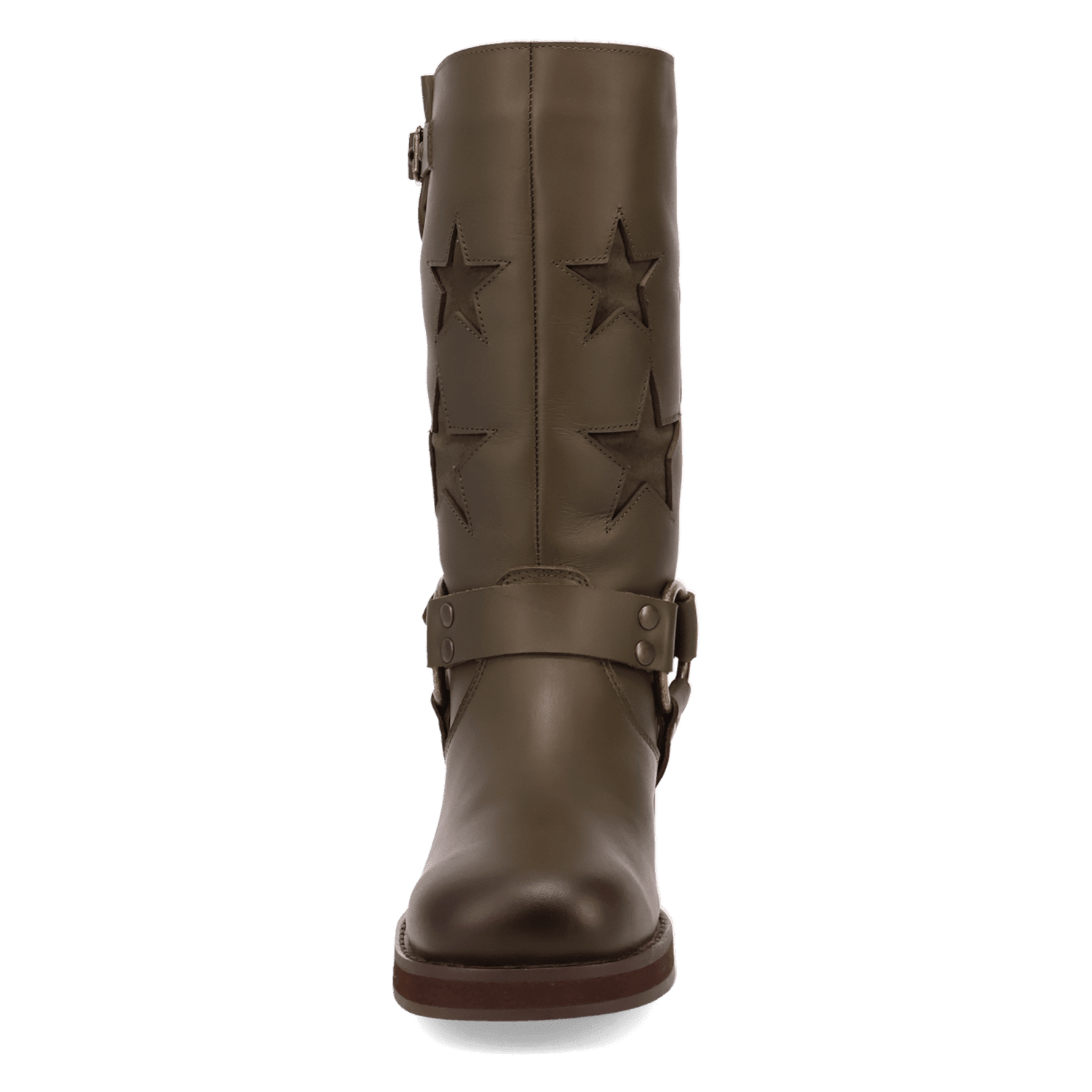 PRODUCT SHOT BLACKLIST LEATHER BOOT AT FRONT ANGLE