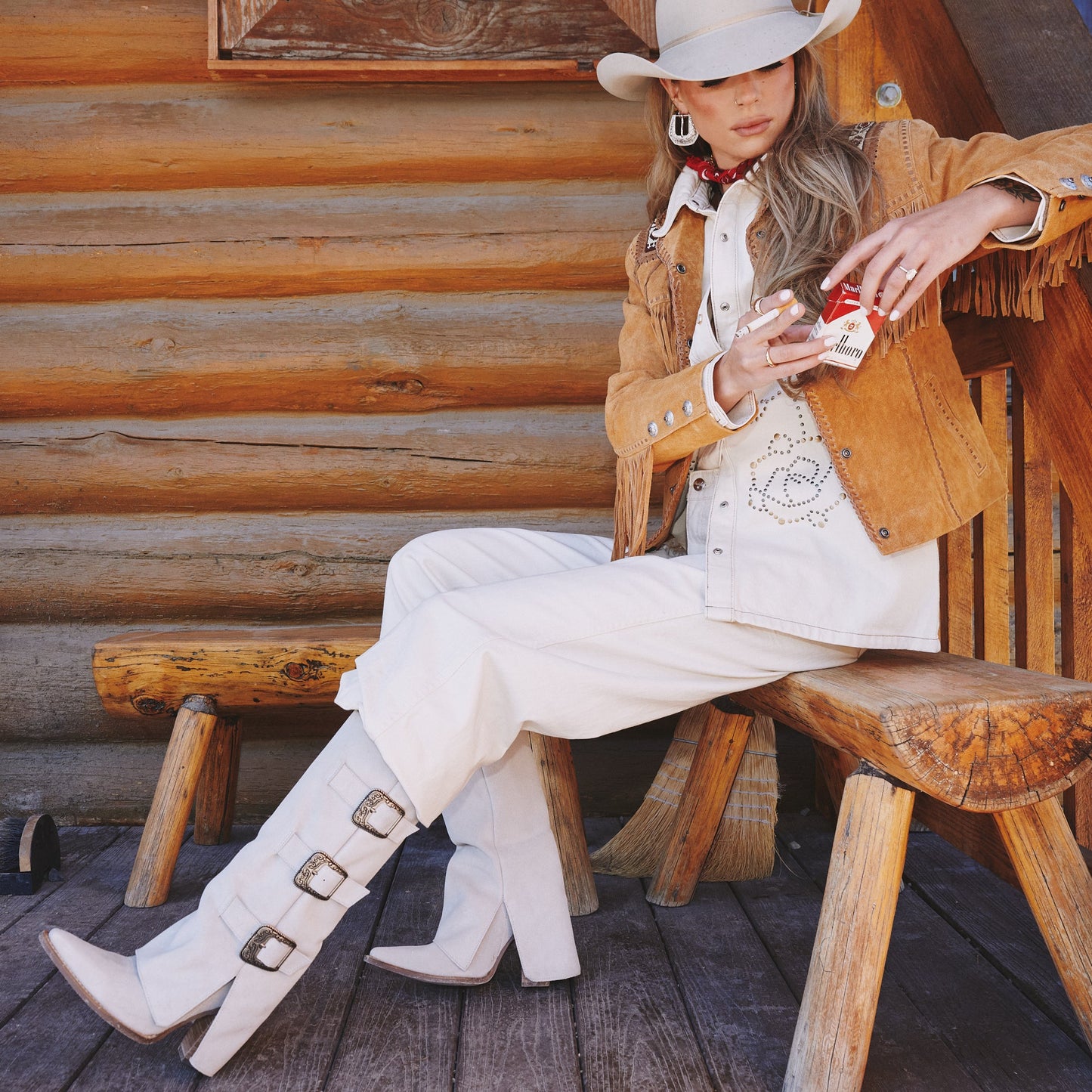 BUCKLE BUNNY SUEDE LEATHER BOOT