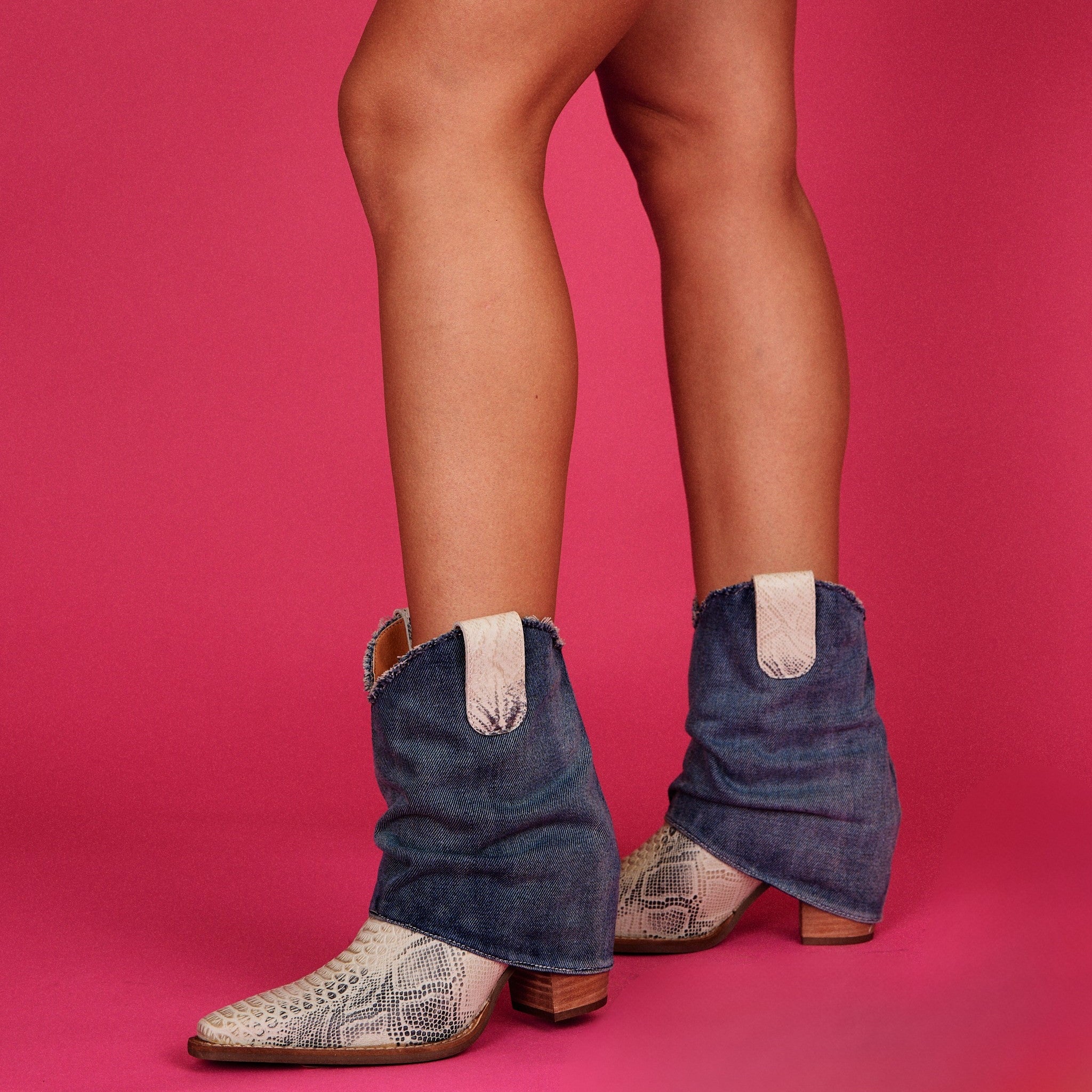 DENIM DREAM LEATHER BOOTIE – Dingo1969